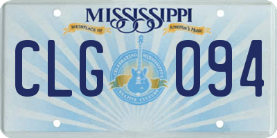 MS license plate CLG094