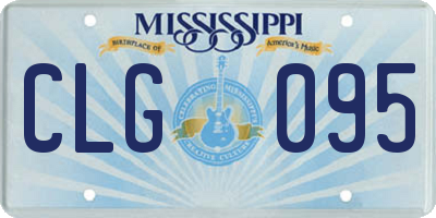 MS license plate CLG095