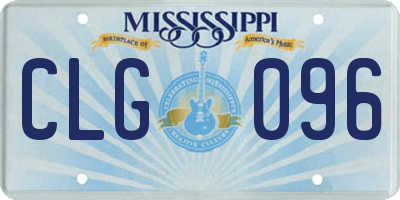 MS license plate CLG096