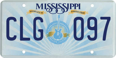 MS license plate CLG097