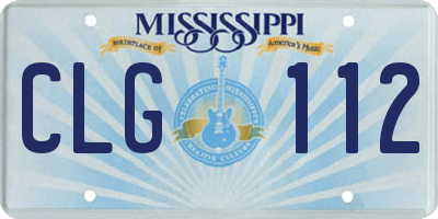 MS license plate CLG112