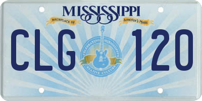 MS license plate CLG120
