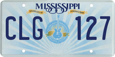 MS license plate CLG127