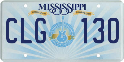 MS license plate CLG130