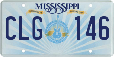 MS license plate CLG146