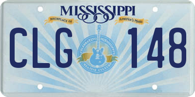MS license plate CLG148