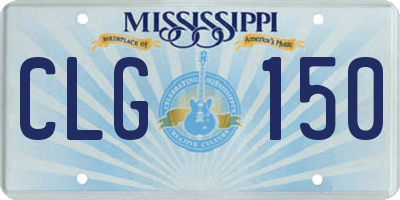 MS license plate CLG150