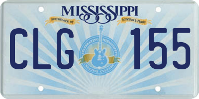 MS license plate CLG155