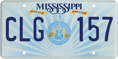 MS license plate CLG157