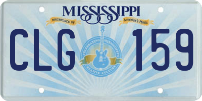 MS license plate CLG159