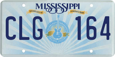 MS license plate CLG164