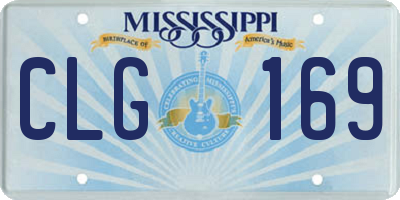 MS license plate CLG169