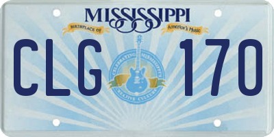 MS license plate CLG170