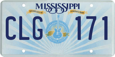 MS license plate CLG171