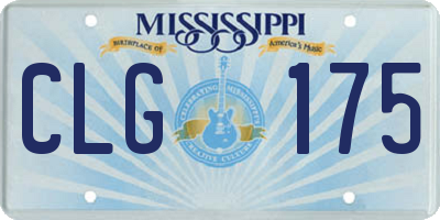 MS license plate CLG175