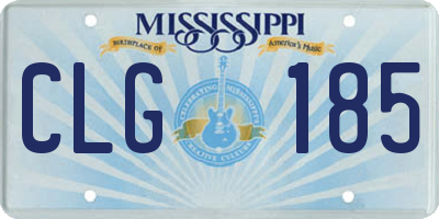 MS license plate CLG185