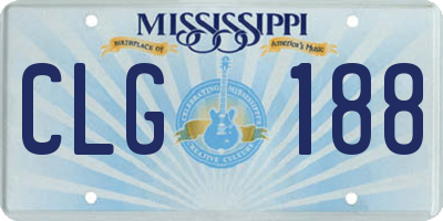 MS license plate CLG188