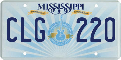 MS license plate CLG220