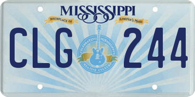 MS license plate CLG244