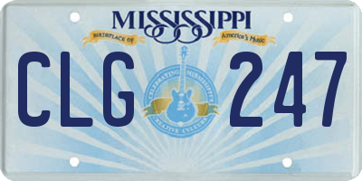 MS license plate CLG247