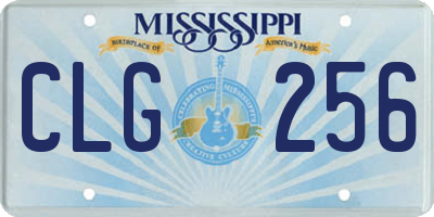 MS license plate CLG256