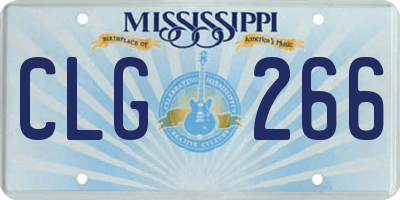 MS license plate CLG266