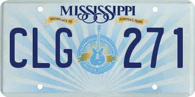 MS license plate CLG271