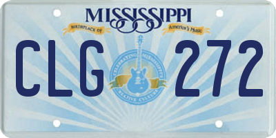 MS license plate CLG272