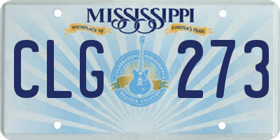 MS license plate CLG273