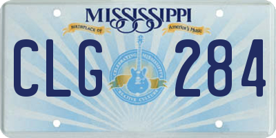 MS license plate CLG284