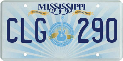 MS license plate CLG290