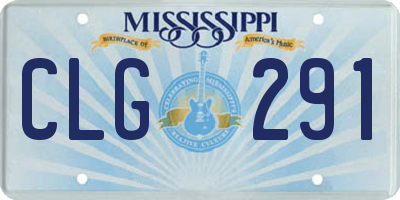 MS license plate CLG291