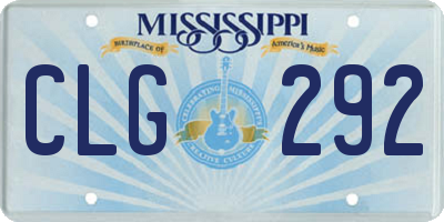 MS license plate CLG292