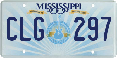 MS license plate CLG297