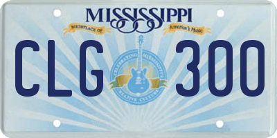 MS license plate CLG300