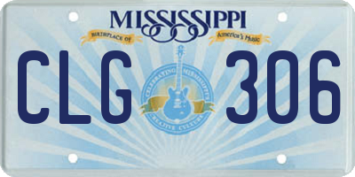 MS license plate CLG306