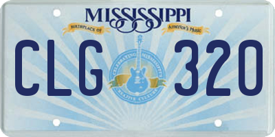 MS license plate CLG320