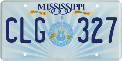 MS license plate CLG327
