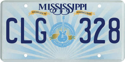 MS license plate CLG328