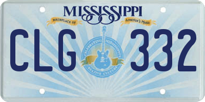 MS license plate CLG332