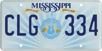 MS license plate CLG334