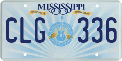 MS license plate CLG336