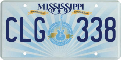 MS license plate CLG338