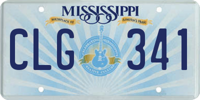 MS license plate CLG341