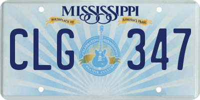 MS license plate CLG347