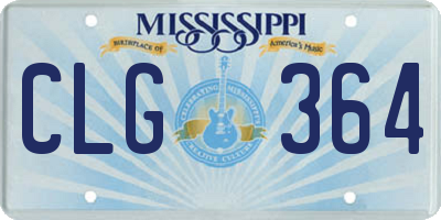 MS license plate CLG364