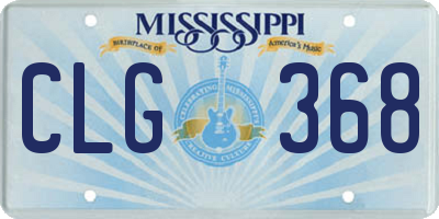 MS license plate CLG368