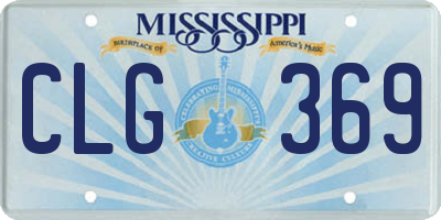 MS license plate CLG369