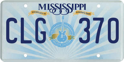 MS license plate CLG370