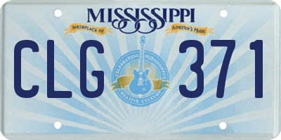 MS license plate CLG371